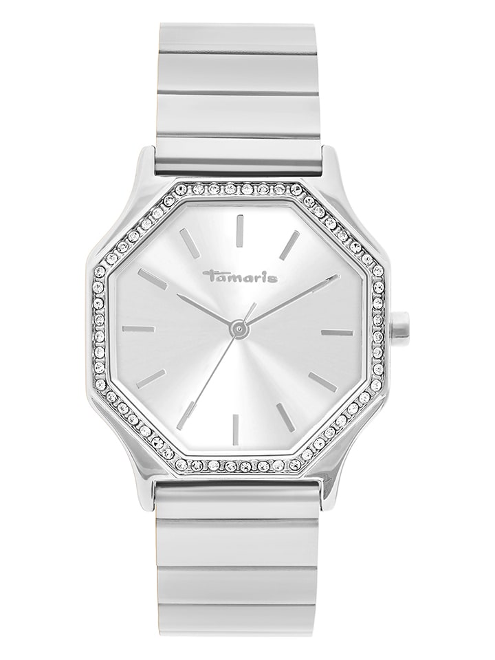 Tamaris Zegarek kwarcowy w kolorze srebrno-białym rozmiar: onesize