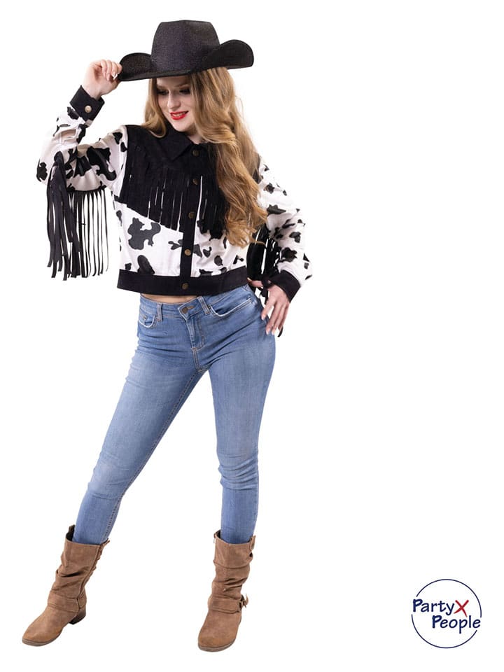 Party x People Kurtka kostiumowa w kolorze czarno-białym rozmiar: 38