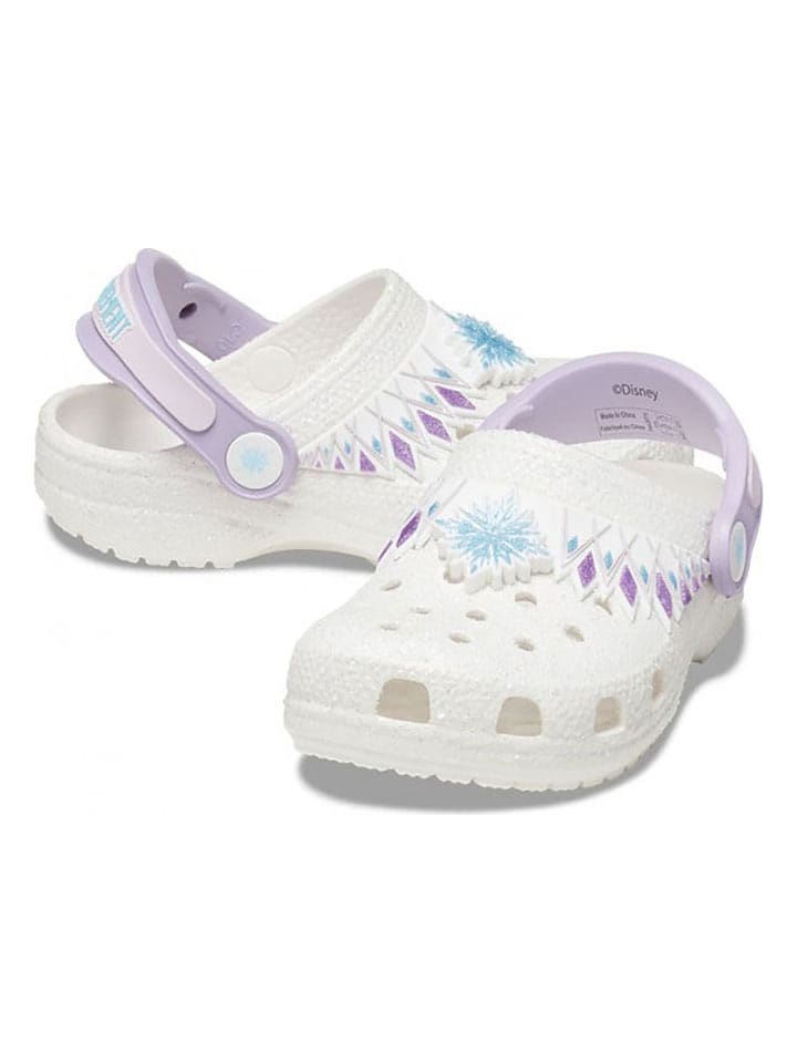 Crocs Chodaki "Classic Fun Lab I AM Frozen II" w kolorze biało-błękitno-lawendowym rozmiar: 20/21