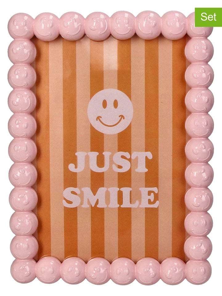 Kersten Ramki (2 szt.) "Smiley" w kolorze jasnoróżowym na zdjęcia rozmiar: onesize