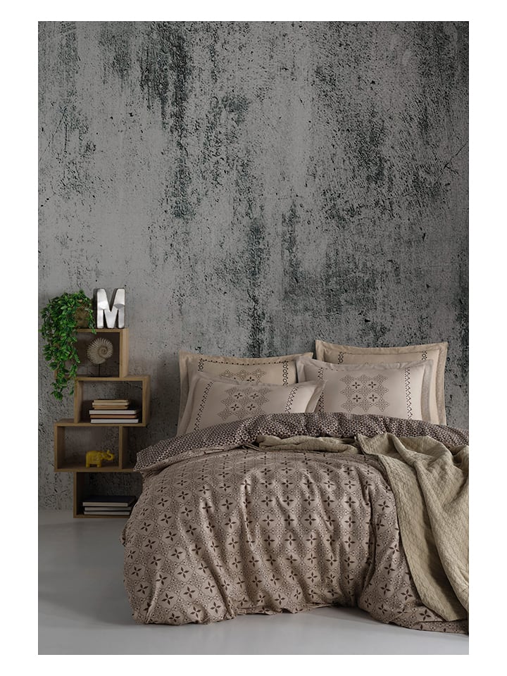 Elizabed Komplet pościeli renforcé w kolorze brązowym rozmiar: 240x220 cm