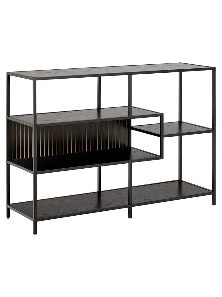 Actona Regał "Seaford" w kolorze czarnym na książki - 114 x 78 x 35 cm rozmiar: onesize