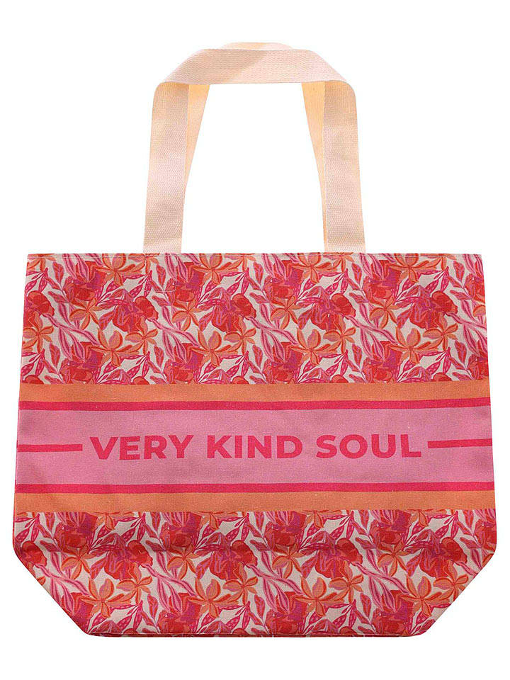 Zwillingsherz Shopper bag w kolorze czerwono-różowo-pomarańczowym - 45 x 38 x 17 cm rozmiar: onesize
