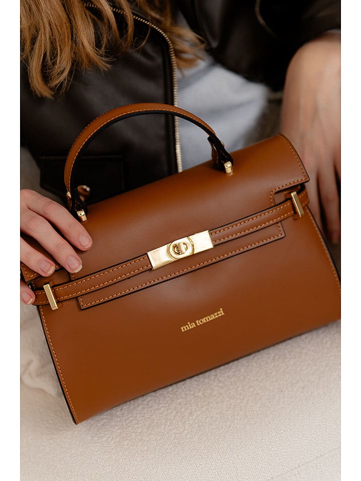 Mia Tomazzi Torebka "Tazzoli" w kolorze jasnobrązowym - 27 x 19 x 11 cm rozmiar: onesize