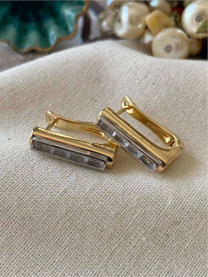 Luseera Pozłacane kolczyki z cyrkoniami rozmiar: onesize