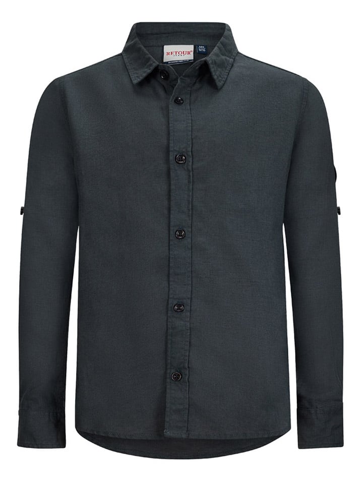 Retour Koszula "Olaf" w kolorze ciemnozielonym rozmiar: 134/140