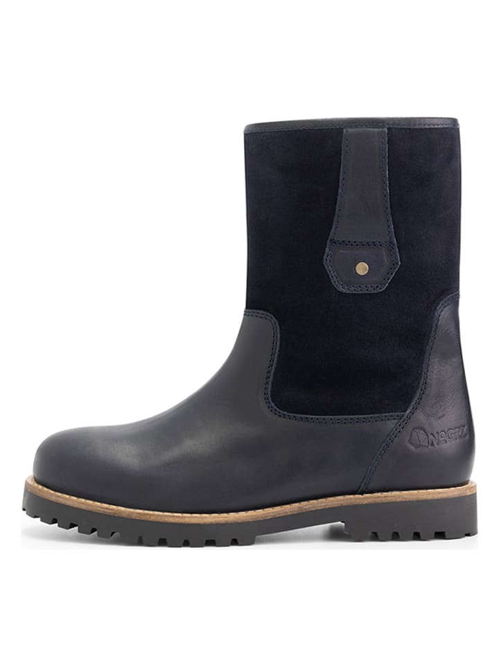 NoGRZ Skórzane botki "R.Cassels" w kolorze granatowym rozmiar: 39