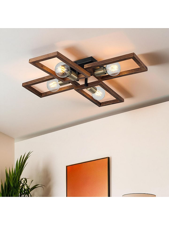Opviq Lampa sufitowa w kolorze brązowo-czarnym - 70 x 11 cm rozmiar: onesize
