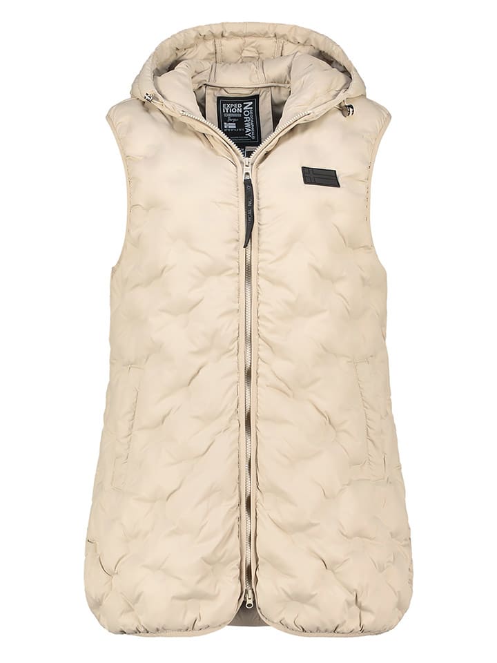 Geographical Norway Kamizelka "Vaniela" w kolorze beżowym rozmiar: L