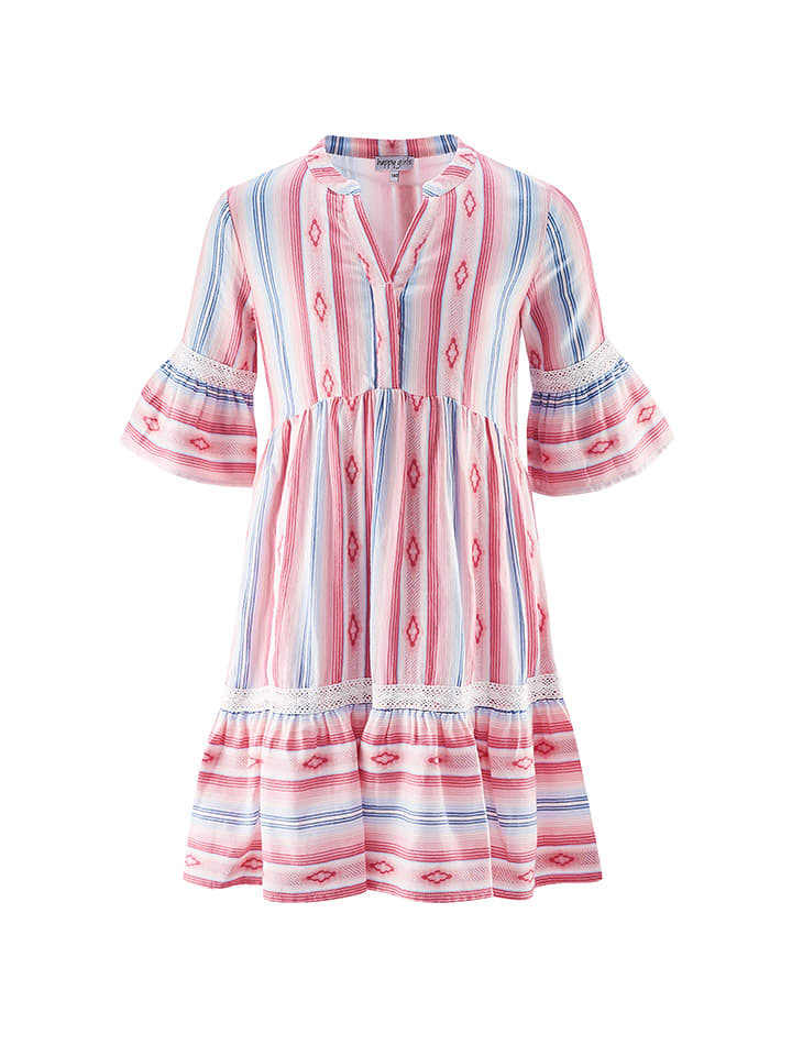 happy girls by Eisend Sukienka w kolorze jasnoróżowo-biało-niebieskim rozmiar: 176