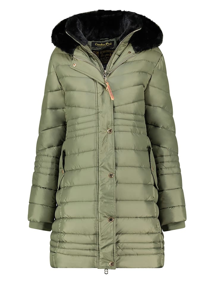 Canadian Peak Płaszcz zimowy "Biensureak" w kolorze zielonym rozmiar: S