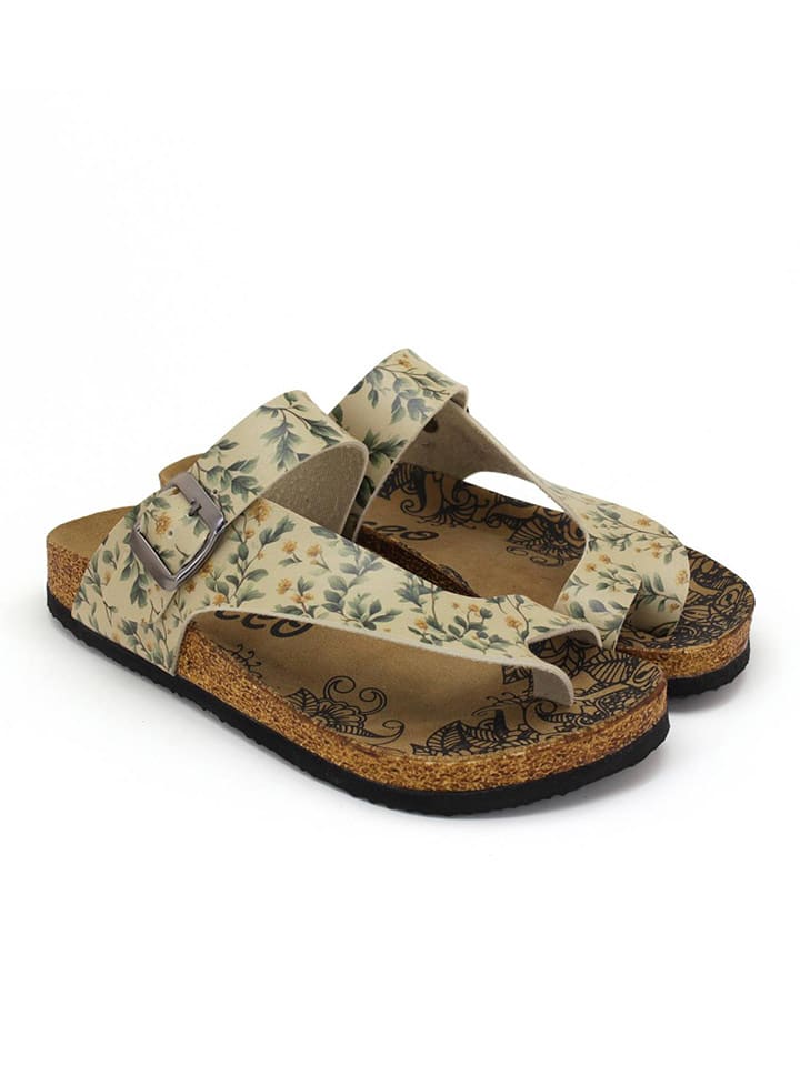 Calceo Japonki w kolorze zielono-żółtym rozmiar: 42