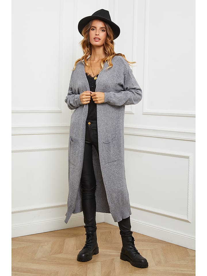 So Cachemire Kardigan "Acor" w kolorze szarym rozmiar: S