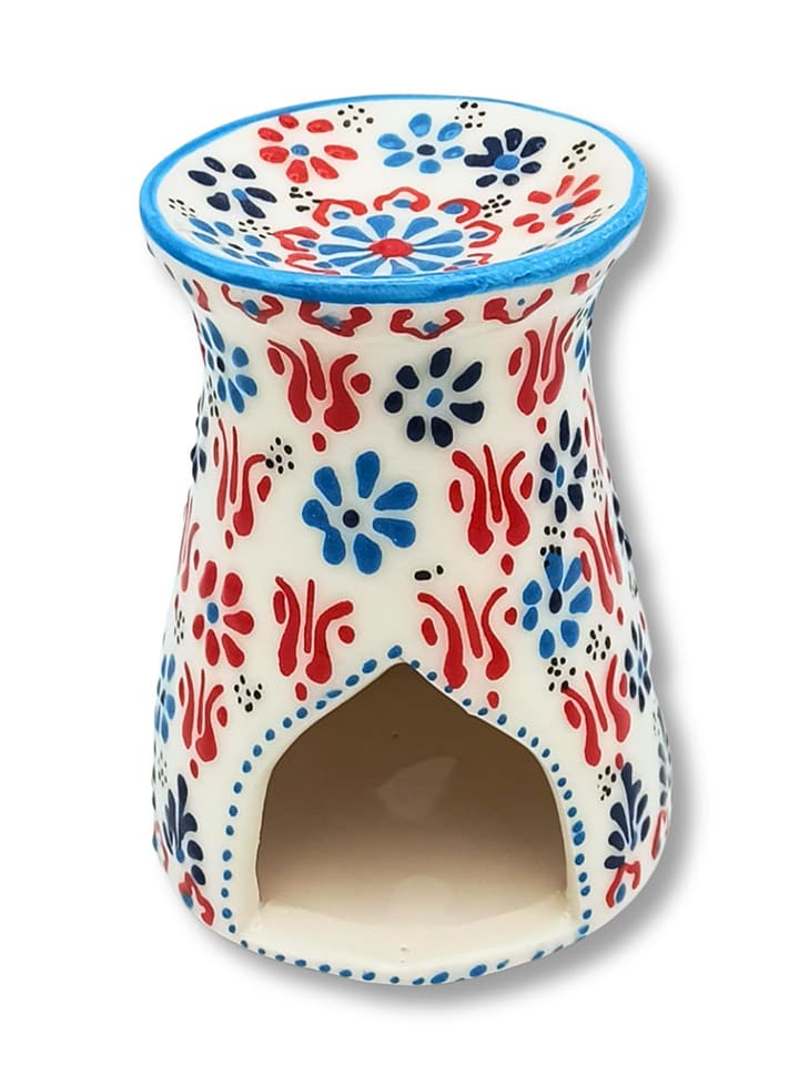 Ottoman Kominek "Tavus" w kolorze błękitno-czerwonym rozmiar: onesize