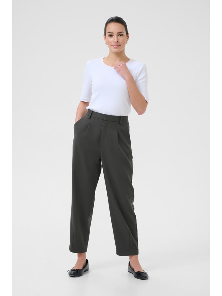 Kaffe Spodnie materiałowe w kolorze antracytowym rozmiar: 40