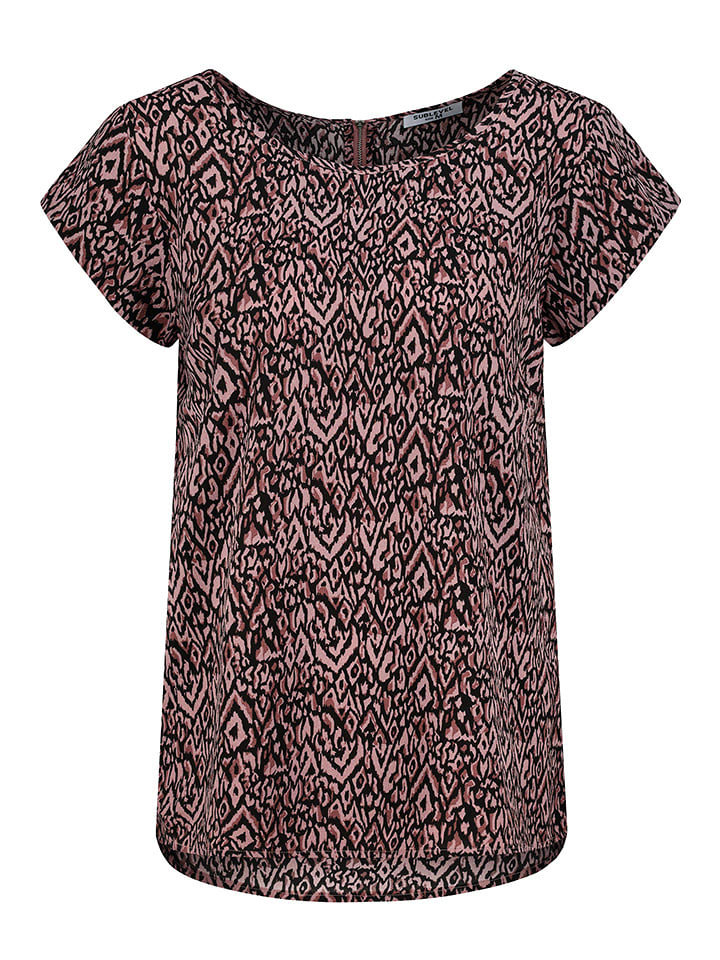 Sublevel Bluzka w kolorze jasnoróżowo-czarnym rozmiar: M