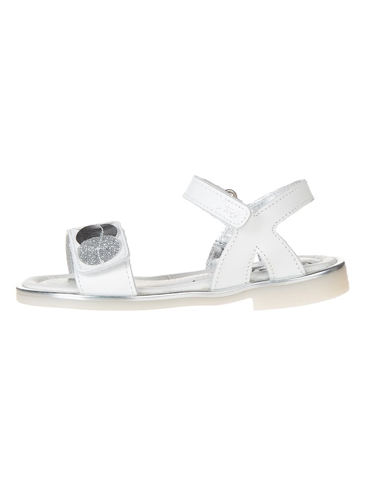Primigi Skórzane sandały "Fantasy Days" w kolorze srebrno-białym rozmiar: 30