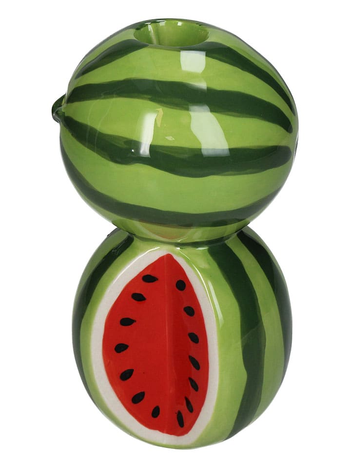 Kersten Świecznik "Watermelon" w kolorze zielono-czerwonym - 8,5 x 15,6 x 8,1 cm rozmiar: onesize