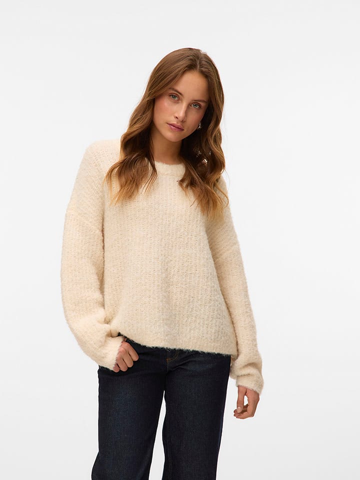Vero Moda Sweter w kolorze beżowym rozmiar: XL