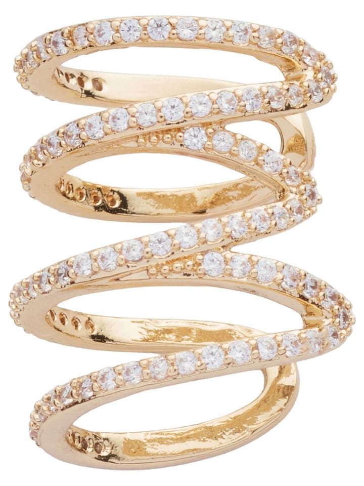 U.S. Polo Assn. Pozłacana nausznica z kryształami rozmiar: onesize