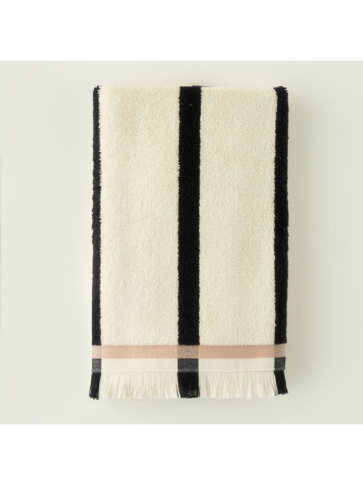 BELLA MAISON Ręcznik "Ella" w kolorze kremowo-czarnym do rąk - 90 x 50 cm rozmiar: onesize