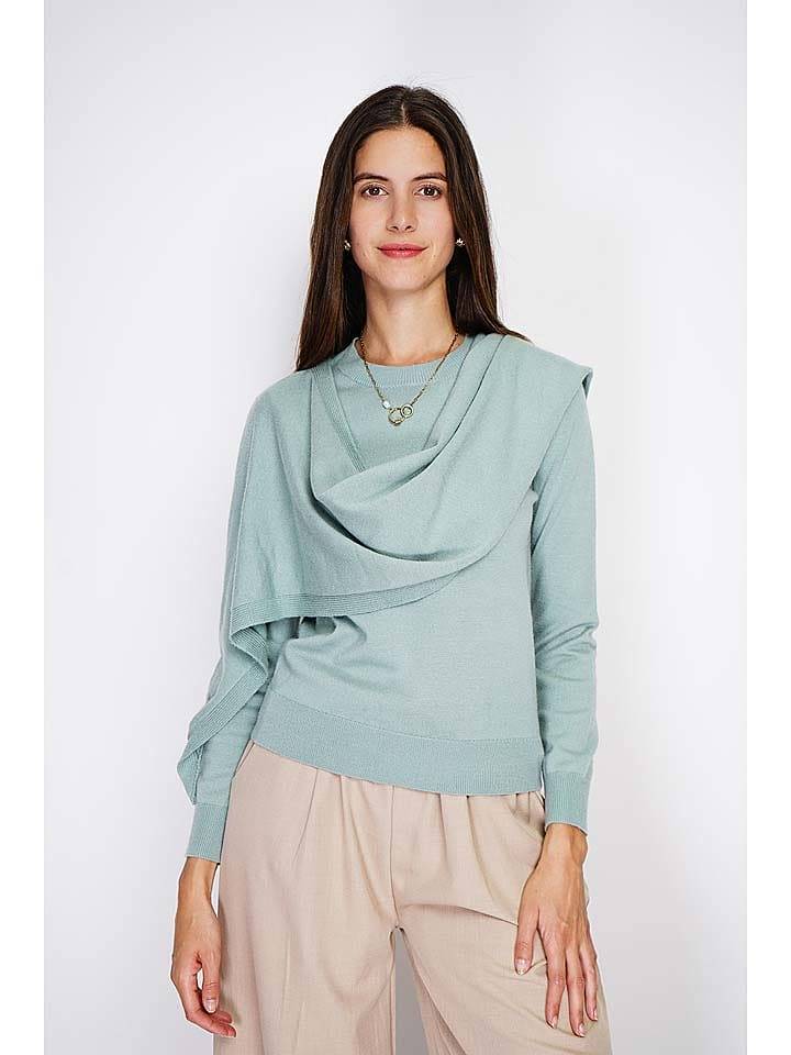 William de Faye Sweter w kolorze turkusowym rozmiar: 42