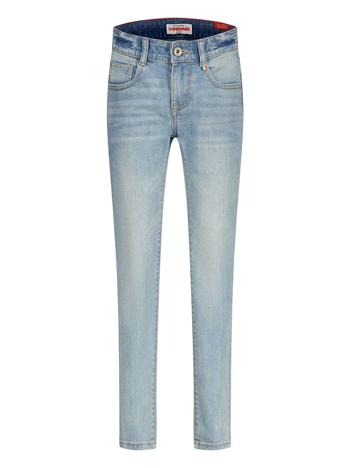 Vingino Dżinsy "Aron" - Slim fit - w kolorze błękitnym rozmiar: 146