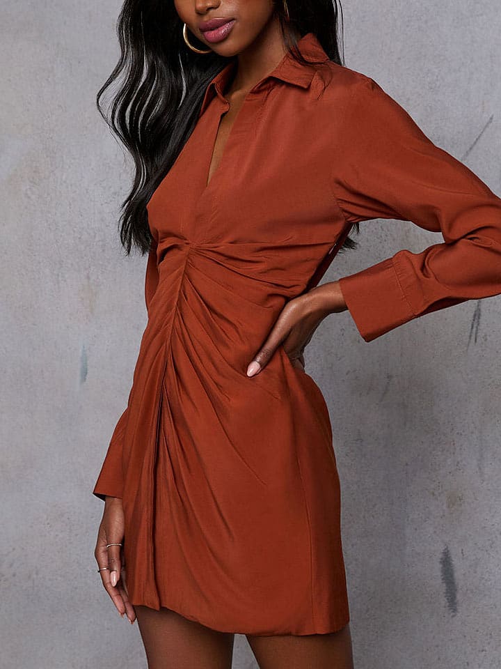 Milan Kiss Sukienka w kolorze jasnobrązowym rozmiar: XL