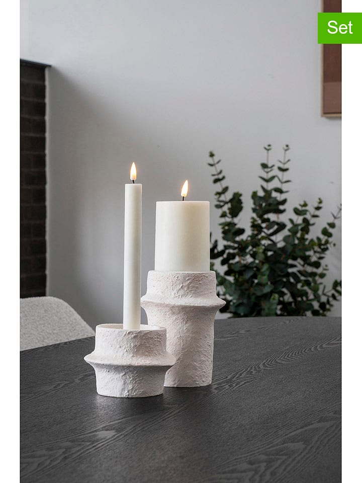 House Nordic Świeczniki (2 szt.) w kolorze kremowym rozmiar: onesize