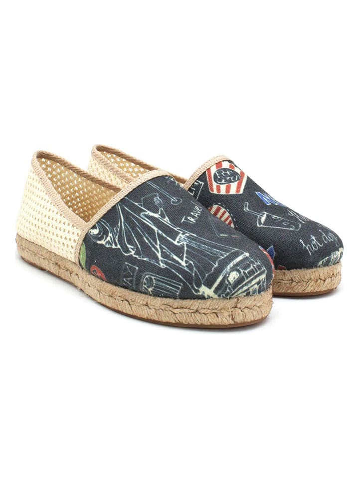 Calceo Espadryle w kolorze granatowym ze wzorem rozmiar: 42