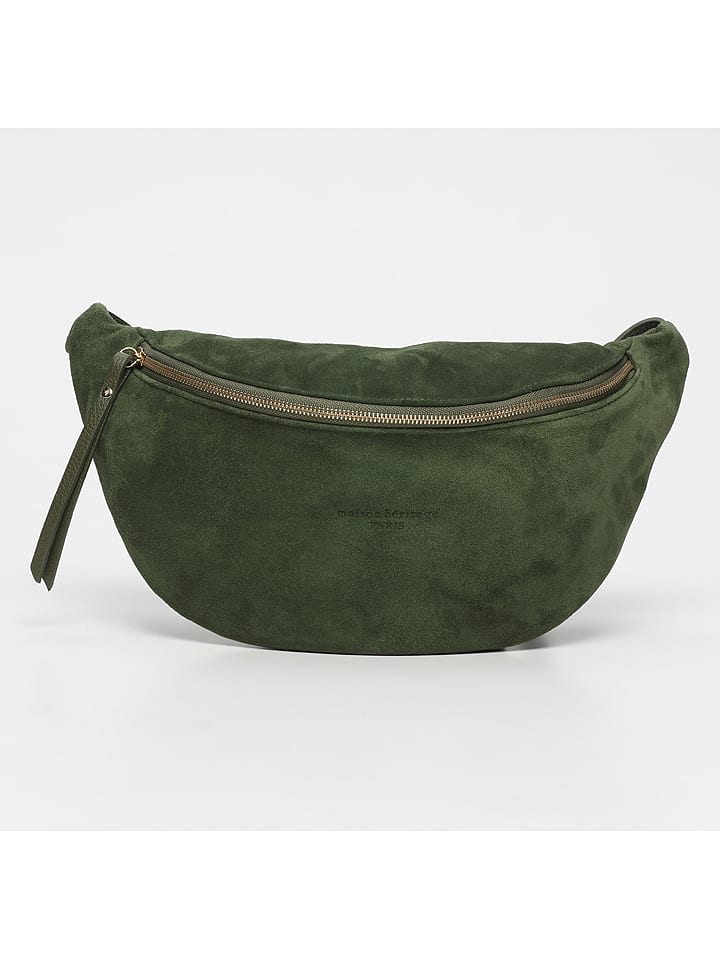 maison héritage PARIS Skórzana saszetka "Rachel" w kolorze khaki - 34 x 17 cm rozmiar: onesize