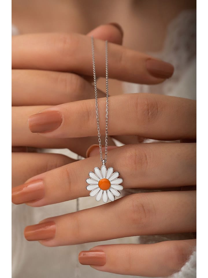 Heliophilia Srebrny naszyjnik z zawieszką - dł. 42 cm rozmiar: onesize