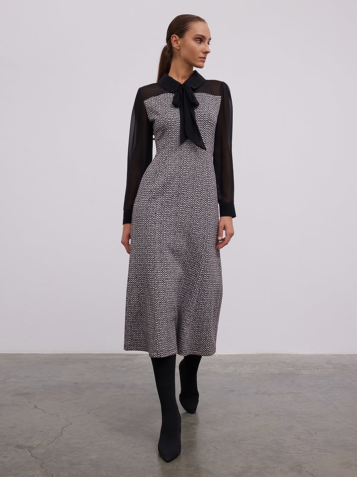 BGN Sukienka w kolorze czarno-szarym rozmiar: 34