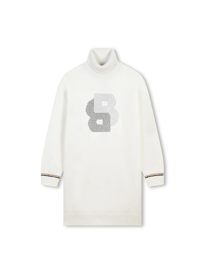 Hugo Boss Kids Sukienka w kolorze kremowym rozmiar: 176