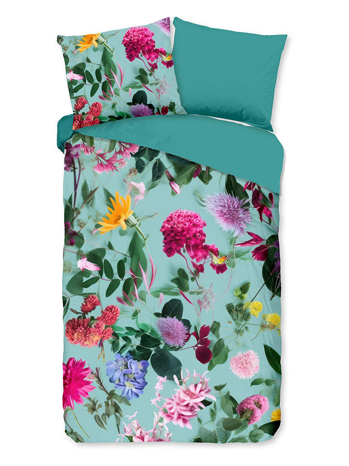 Good Morning Komplet pościeli "Imma" w kolorze miętowo-różowym rozmiar: 200x220 cm