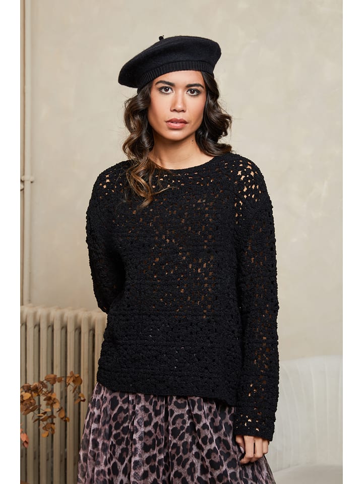 Joséfine Sweter "Jaza" w kolorze czarnym rozmiar: M