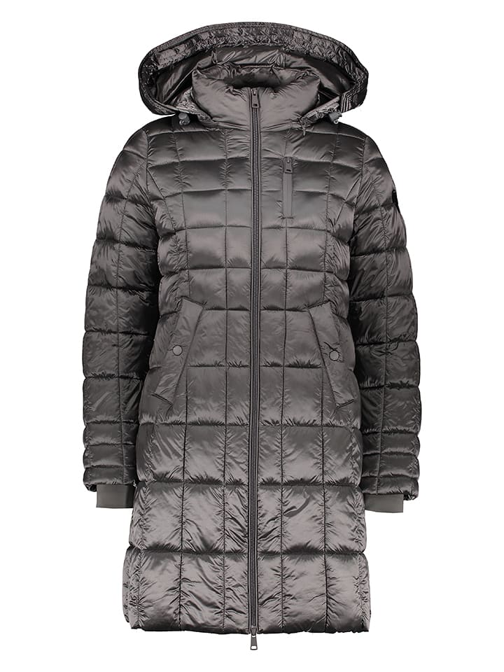 Gerry Weber Płaszcz pikowany w kolorze antracytowym rozmiar: 40