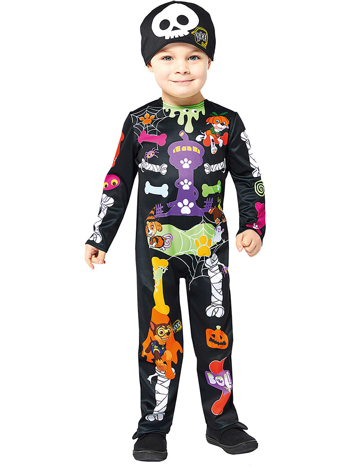 amscan 2-częściowy kostium "Paw Patrol Skeleton" w kolorze czarnym ze wzorem rozmiar: 104-116