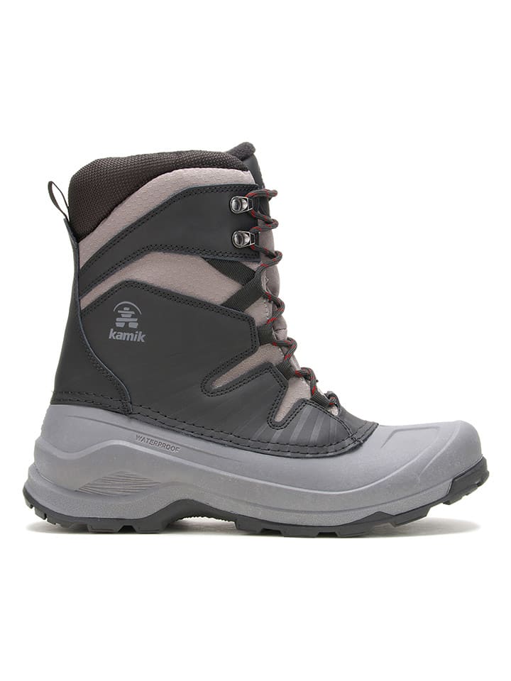 Kamik Kozaki zimowe "Iceland" w kolorze czarno-szarym rozmiar: 41