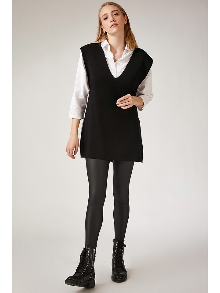 Happiness Istanbul Bezrękawnik w kolorze czarnym rozmiar: onesize