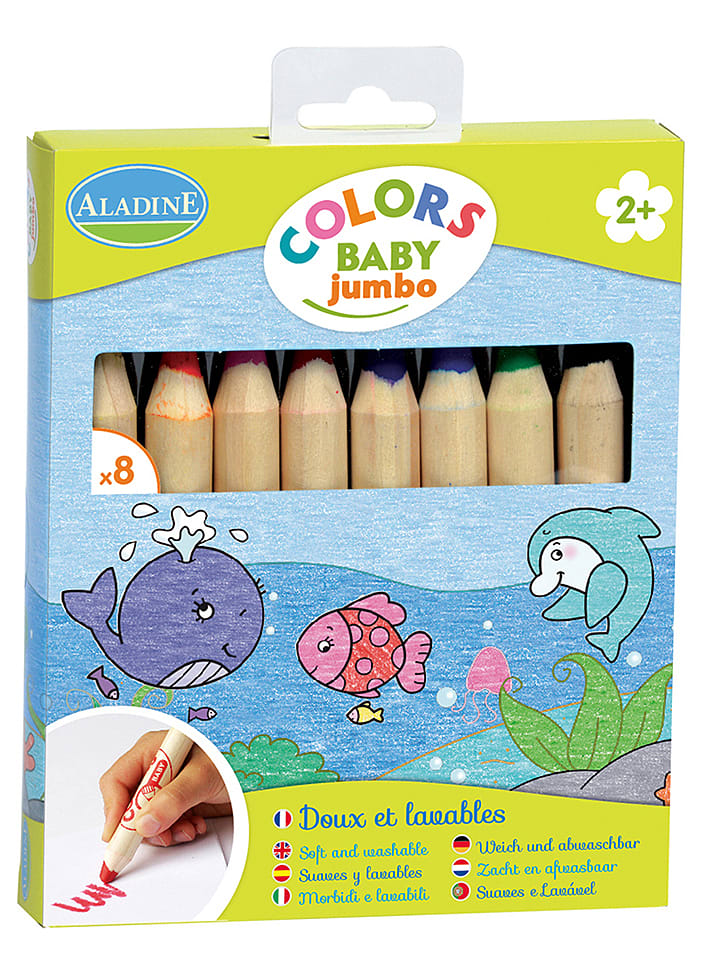 Aladine Kredki (8 szt.) "Jumbo" - 2+ rozmiar: onesize
