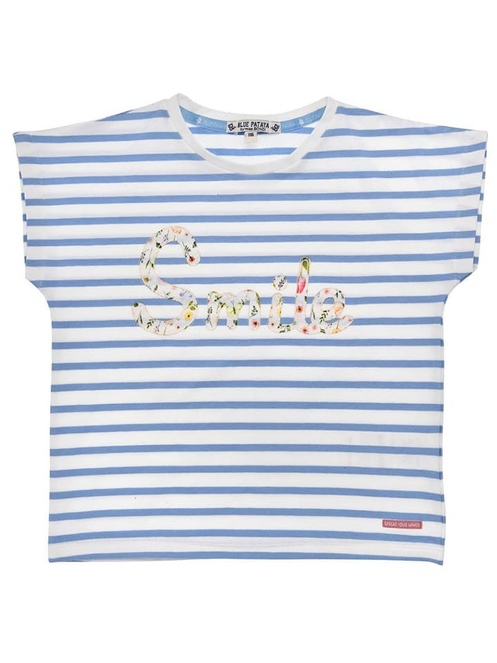 Bondi Koszulka "Smile" w kolorze biało-niebieskim rozmiar: 104