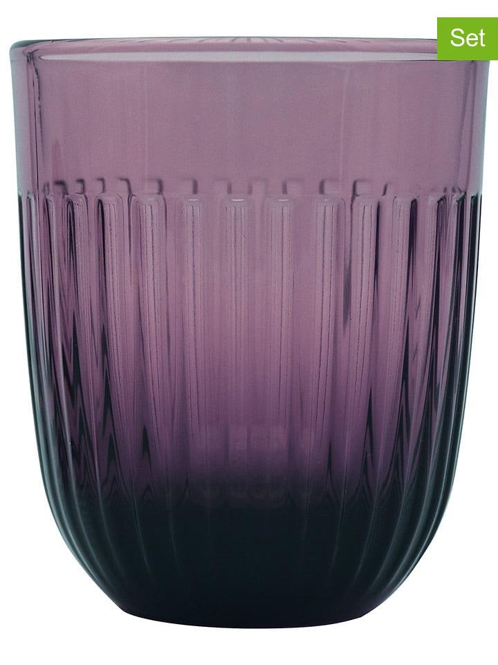 La Rochère France Szklanki (6 szt.) "Ouessant" w kolorze fioletowym - 260 ml rozmiar: onesize
