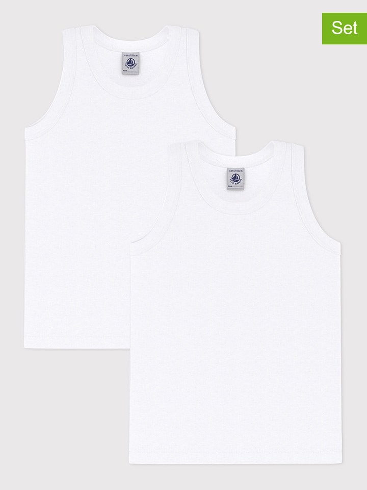PETIT BATEAU Podkoszulki (2 szt.) w kolorze białym rozmiar: 86