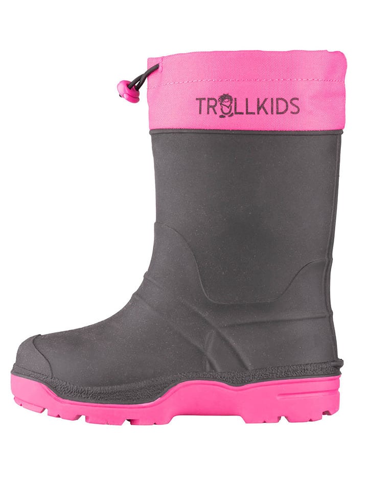 Trollkids Kozaki zimowe "Isfjord" w kolorze czarno-różowym rozmiar: 32