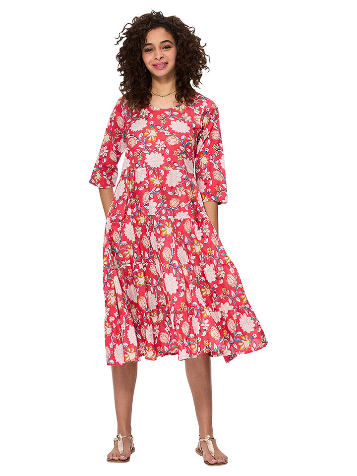 Aller Simplement Sukienka w kolorze różowo-białym rozmiar: 38/40