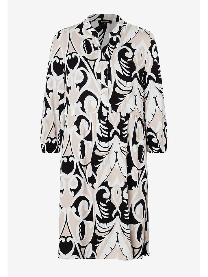 More & More Sukienka w kolorze beżowo-czarno-białym rozmiar: 32