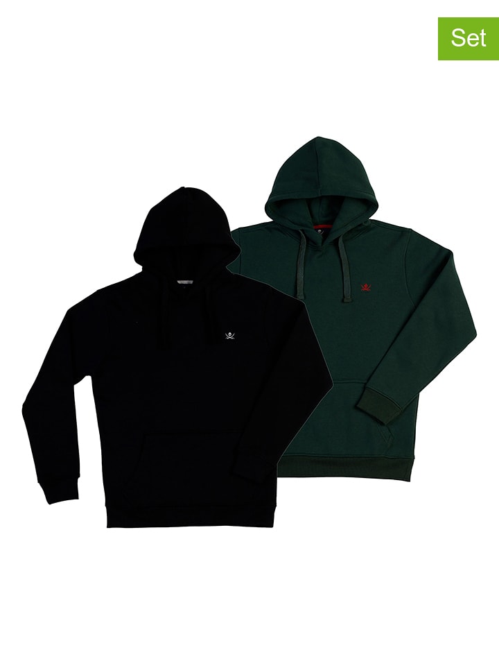 The Time of Bocha Bluzy (2 szt.) w kolorze czarno-ciemnozielonym rozmiar: XL