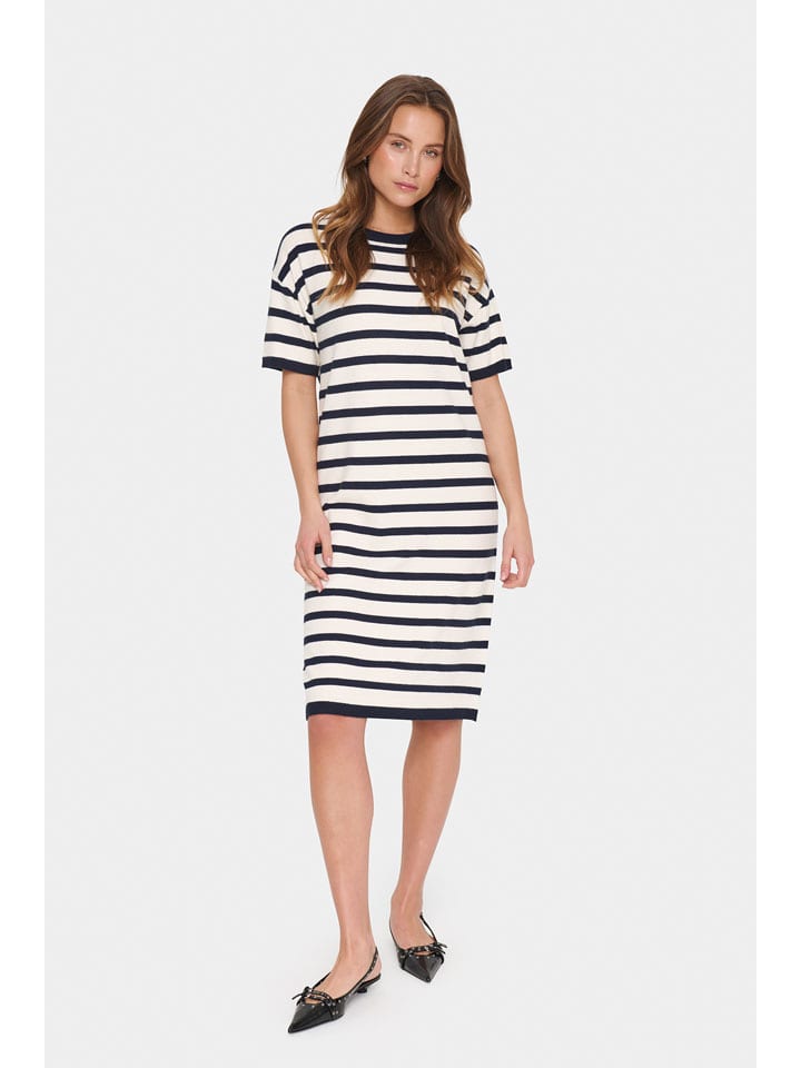 SAINT TROPEZ Sukienka w kolorze biało-czarnym rozmiar: S