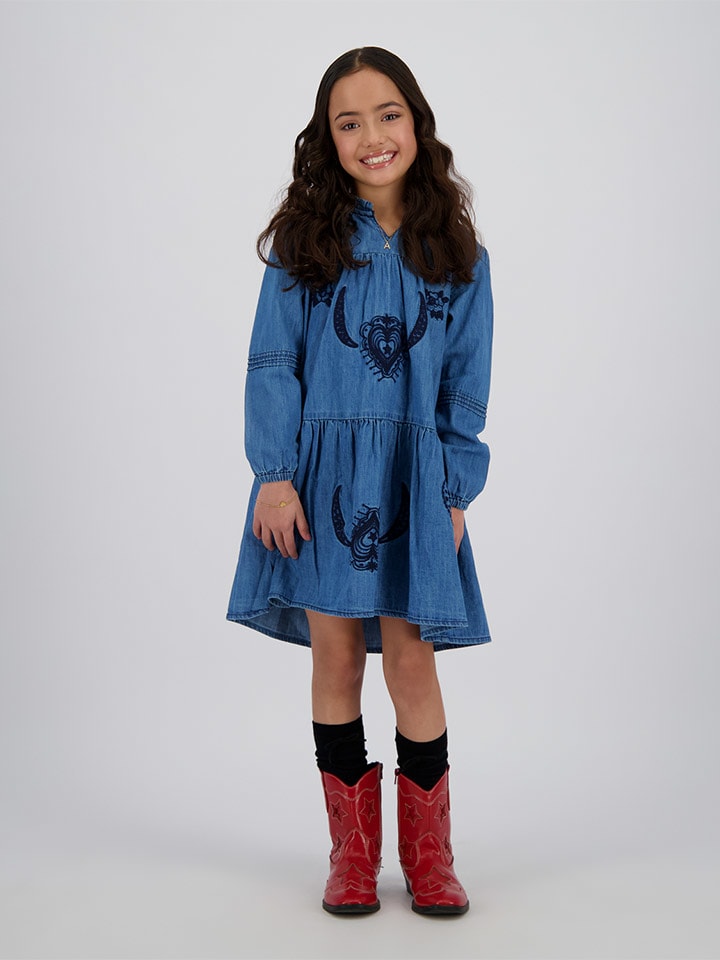 Vingino Sukienka dżinsowa "Pascalle" w kolorze niebieskim rozmiar: 176